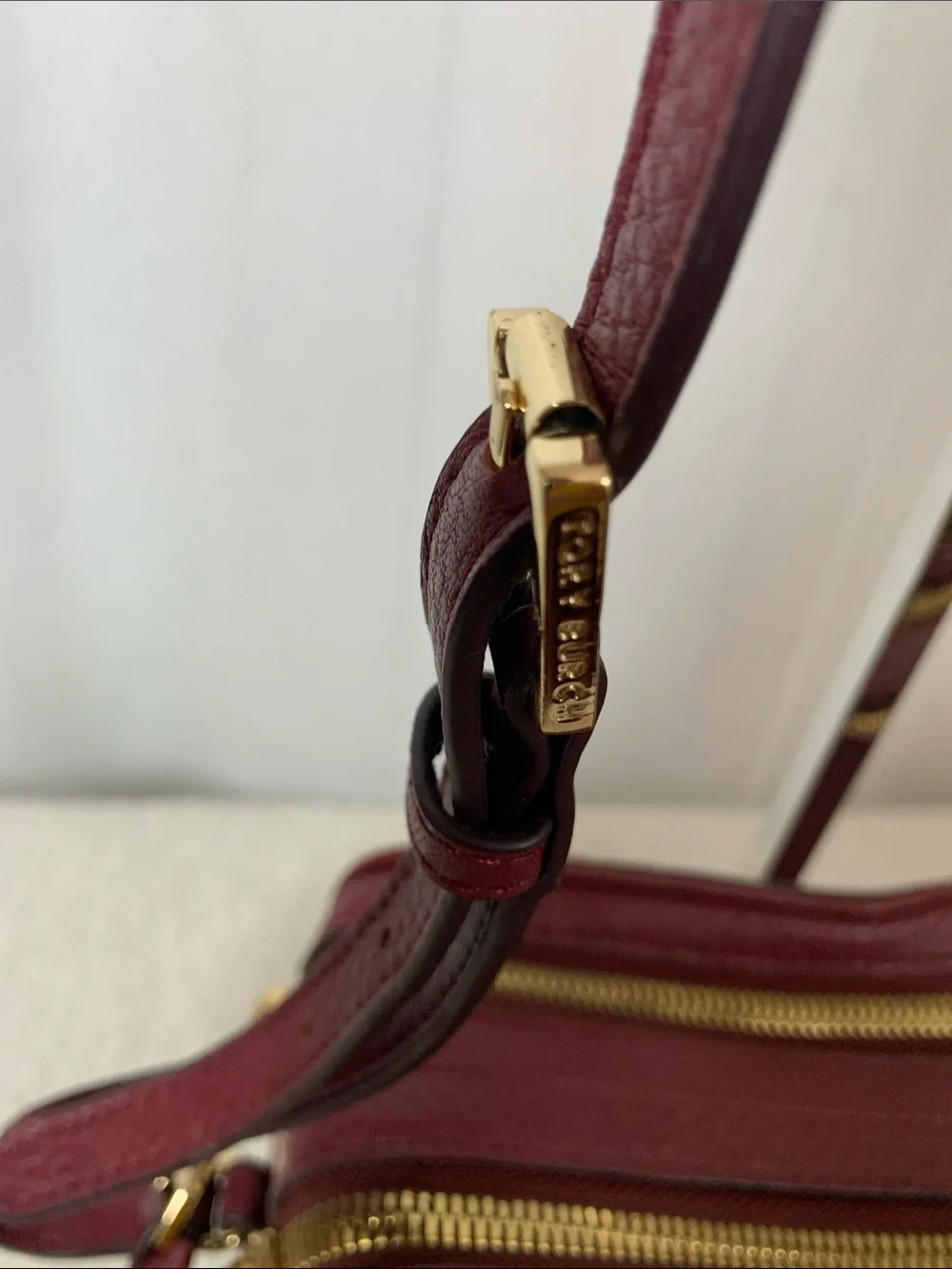 GUC Tory Burch Burgundy Crossbody Bag